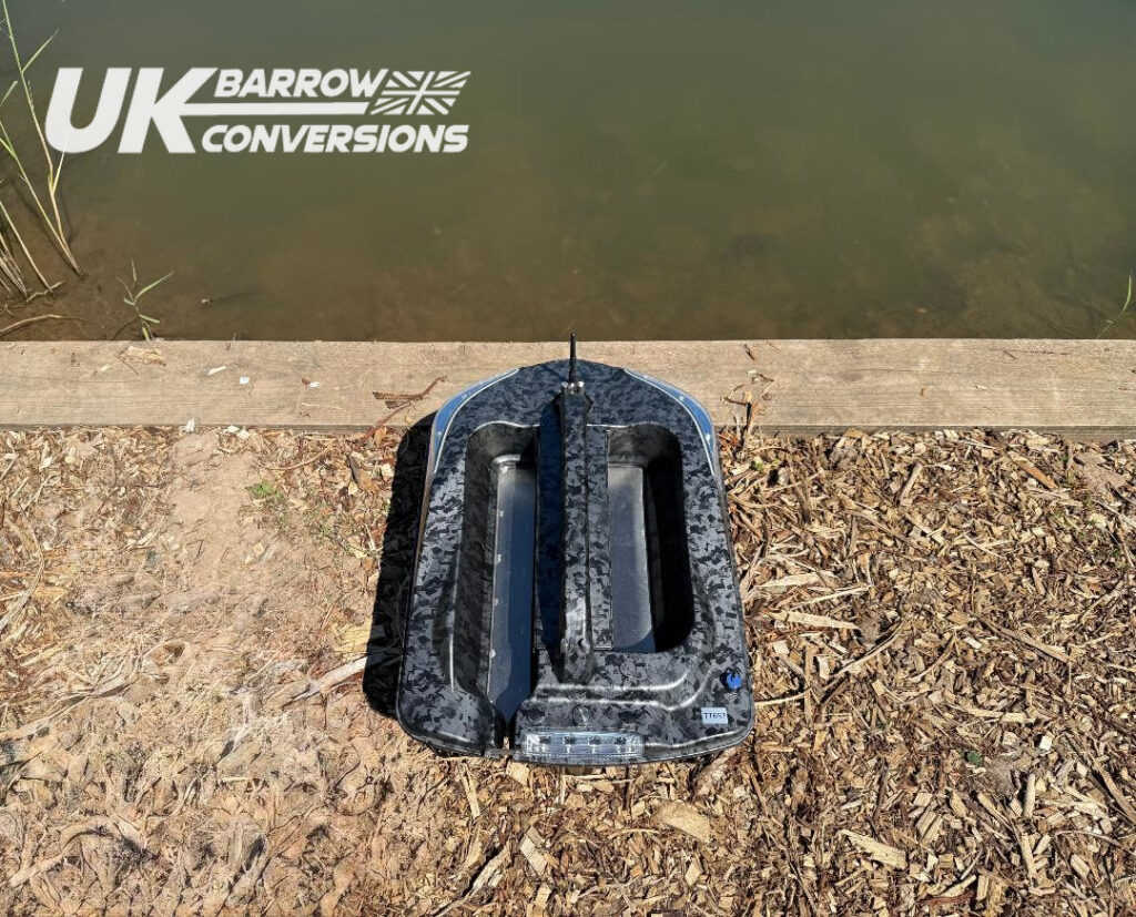 UKBC Raptor MK3 Bait Boat, GPS and Sonar, Top Load Rig Forged Carbon ...